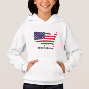 USA Flagga och Karta Souvenir Design T Shirt