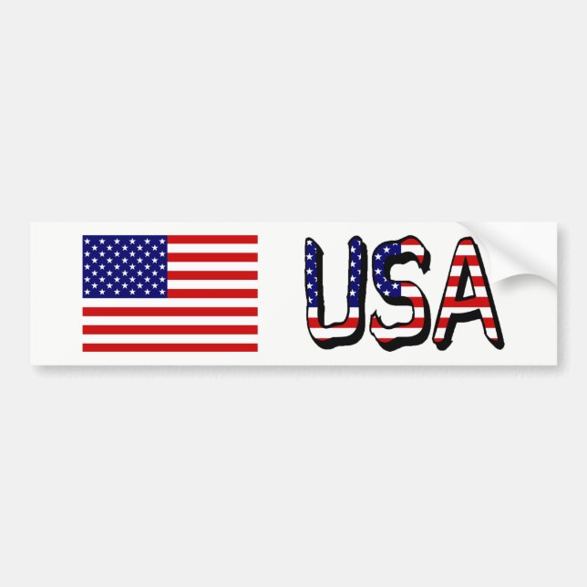 USA flagga och övertäckningsbeslag Bildekal (Framsidan)