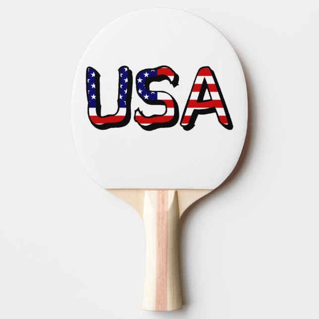USA flagga och övertäckningsbidrag Pingisracket (Framsidan)