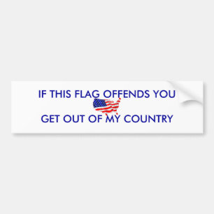 USA flagga, OM DENNA FLAGGA KRÄNKER YOUGET UT UR Bildekal