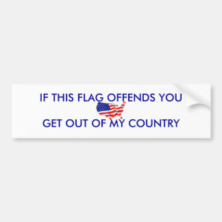 USA flagga, OM DENNA FLAGGA KRÄNKER YOUGET UT UR Bildekal