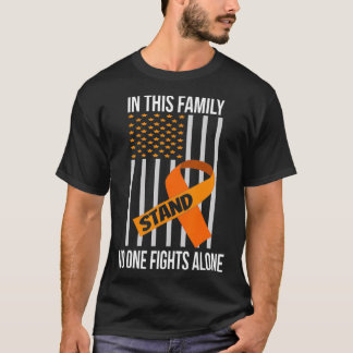 USA flagga Orange Ribbon Kidney Cancer Awareness F T Shirt