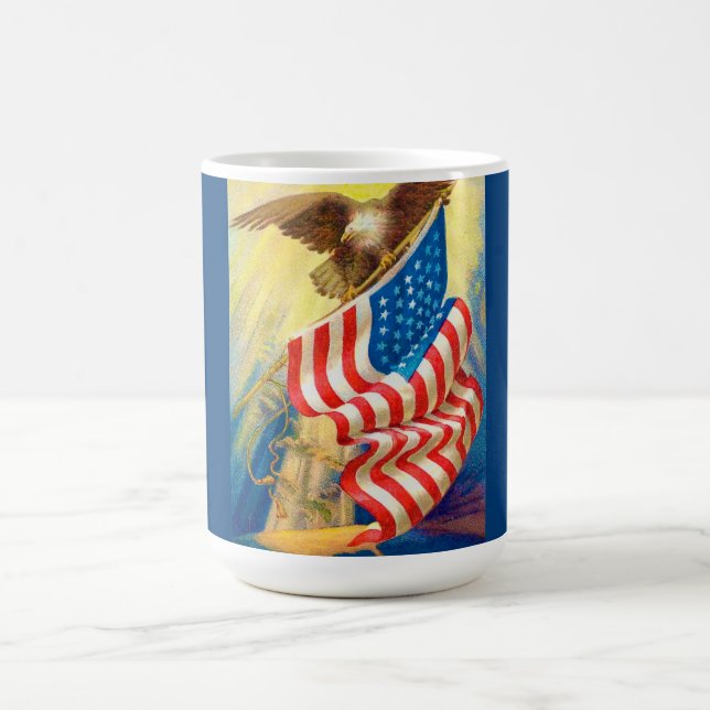 USA Flagga & Örn Patriotisk Mugg (Center)