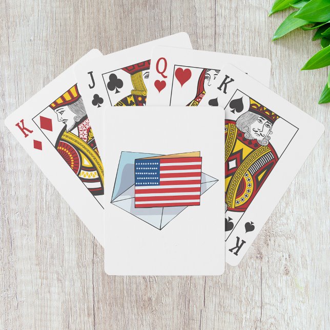 USA flagga på ett kort Casinokort (Skapare uppladdad)