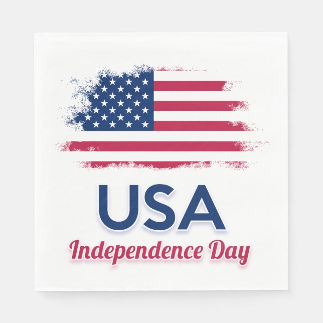 USA flagga Pappersservett (Framsidan)