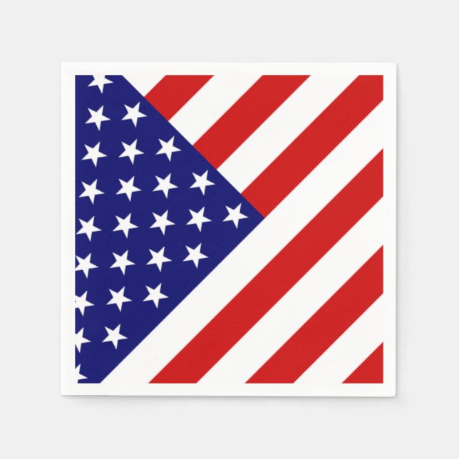 USA flagga Pappersservett (Framsidan)