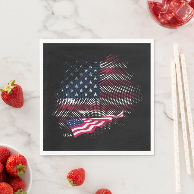 USA-flagga Pappersservett (Insitu)