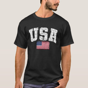 USA flagga Patriotic 4:e juli Amerikanska dagen In T Shirt