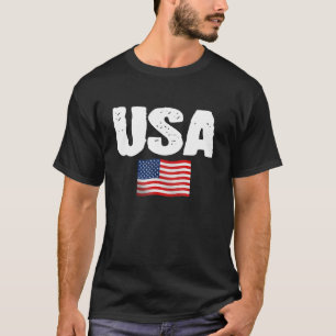 USA flagga Patriotic 4:e juli Amerikanska dagen In T Shirt