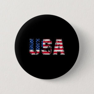 USA flagga Patriotic 4:e juli Amerikanska dagen Knapp