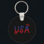 USA flagga Patriotic 4:e juli Amerikanska dagen Nyckelring<br><div class="desc">USA flagga Patriotic 4:e juli Amerikanska självständighetsdagen 1</div>