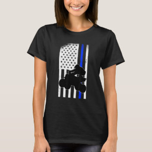 USA flagga Patriotic 4 Four Wheelers Quad Bike Atv T Shirt