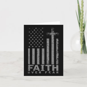 USA flagga Patriotic American Gift Faith Över räds Kort
