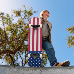 USA flagga Patriotic American Stars och stripes Co Old School Skateboard Bräda 18 Cm