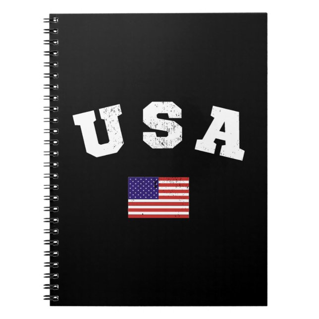 USA flagga Patriotic Anteckningsbok (Framsidan)