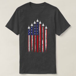USA Flagga Patriotic Fighter Jet T Shirt