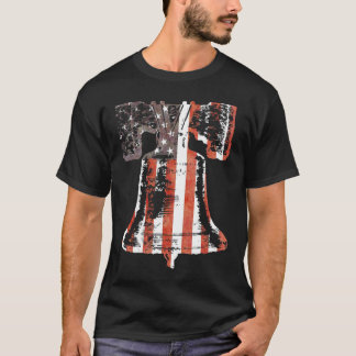 USA flagga Patriotic Liberty Bell T-Shirt 4:e juli