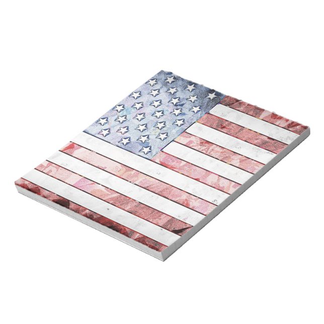 USA FLAGGA PATRIOTIC NOTE PAD STATIONERY ANTECKNINGSBLOCK (Roterad)
