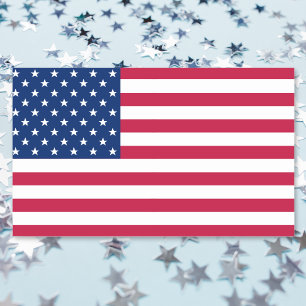USA Flagga Patriotic Stars Rand Sticker Rektangulärt Klistermärke
