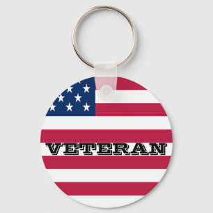 USA flagga Patriotic Veteran Veterans Nyckelring