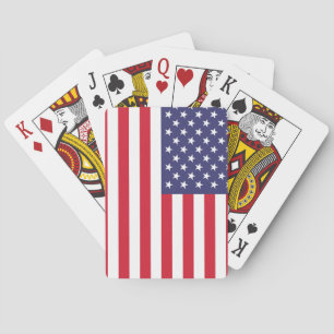 USA Flagga Patriotisk Amerikansk Röd Vit Blå Casinokort