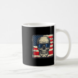 USA flagga patriotisk dödskalle skjorta självständ Kaffemugg