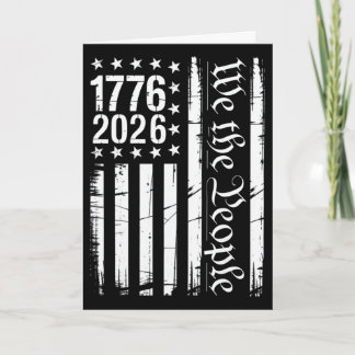USA Flagga Patriotisk Historia 1776 2026 250-årsju Kort