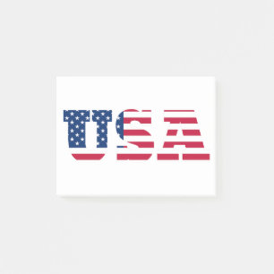 USA Flagga Patriotisk Post-it Block