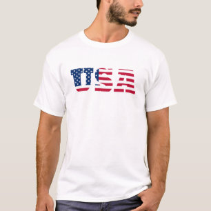 USA Flagga Patriotisk T Shirt