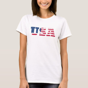 USA Flagga Patriotisk T Shirt