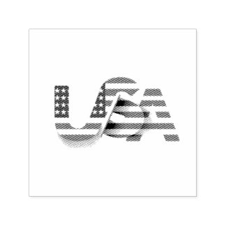 USA-flagga – Patriotisk USA-typografi Självfärgande Stämpel