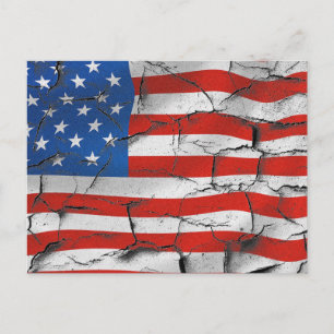 USA flagga Peeling Paint Vykort