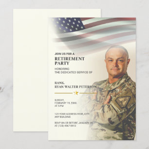 USA-flagga Personlig fotoinbjudan Inbjudningar