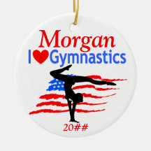 USA FLAGGA PERSONLIG GYMNAST ORNATION