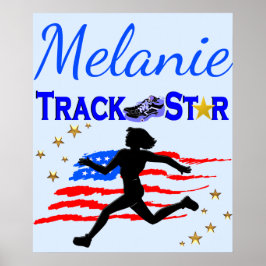 USA FLAGGA PERSONLIG TRACK STAR POSTER