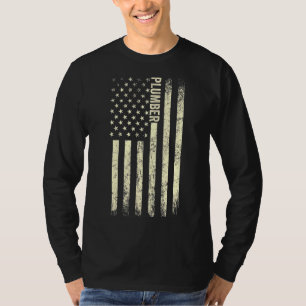 USA flagga Plumning Proud American Plumber T Shirt