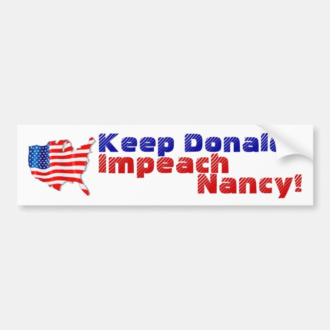 USA flagga Politik Behålla Donald impeach Nancy Pe Bildekal (Framsidan)