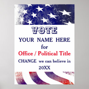 USA flagga politiska president Kampanj Poster