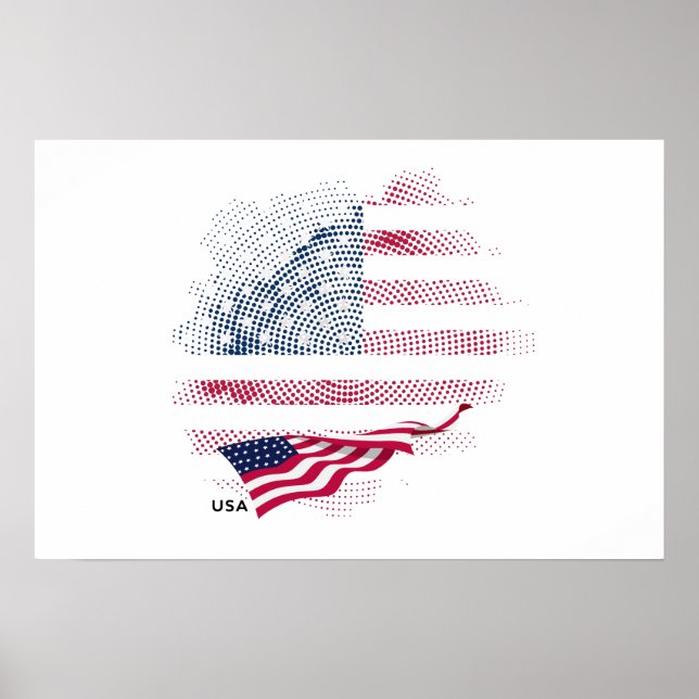 USA-flagga Poster (Framsidan)