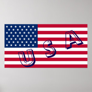 USA flagga Poster