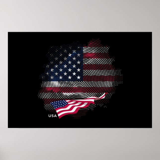 USA-flagga Poster (Framsidan)