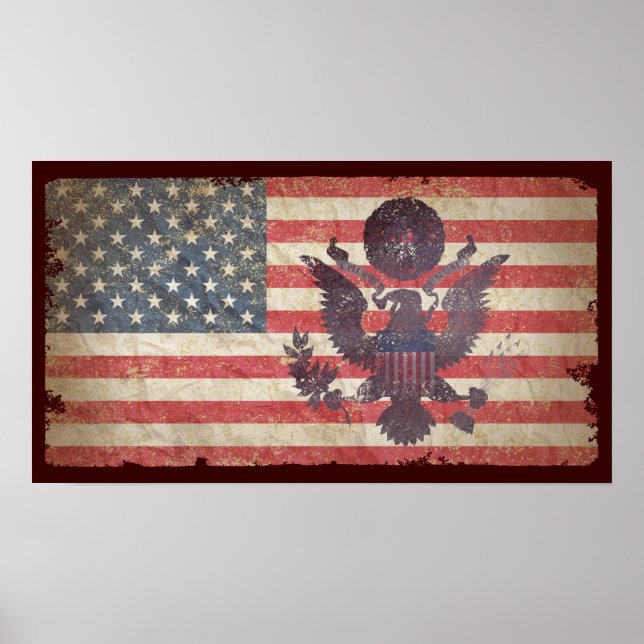 USA flagga Poster (Framsidan)
