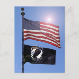 USA FLAGGA & POW MIA FLAGGA VYKORT