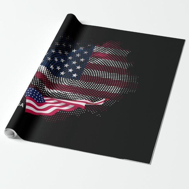 USA-flagga Presentpapper (Utrullad)