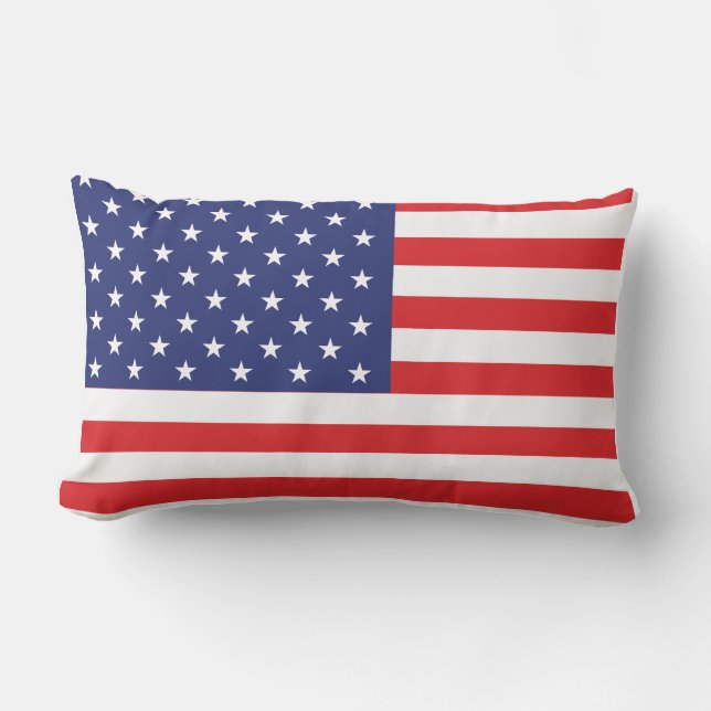 USA flagga Print Patriotic Lumbarkudde (Framsida)