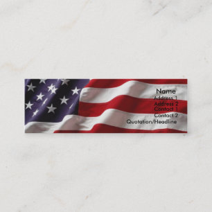 USA flagga-profilkort nr 1 Mini Visitkort