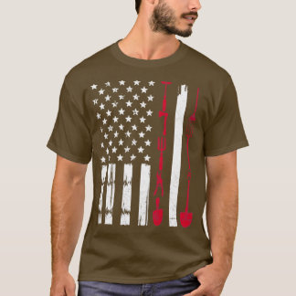 USA Flagga Proud American Gardener Patriot T Shirt