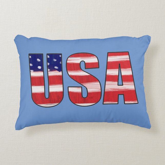 USA flagga Prydnadskudde (Framsidan)