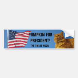 USA flagga Pumpkin Cat för president Bildekal