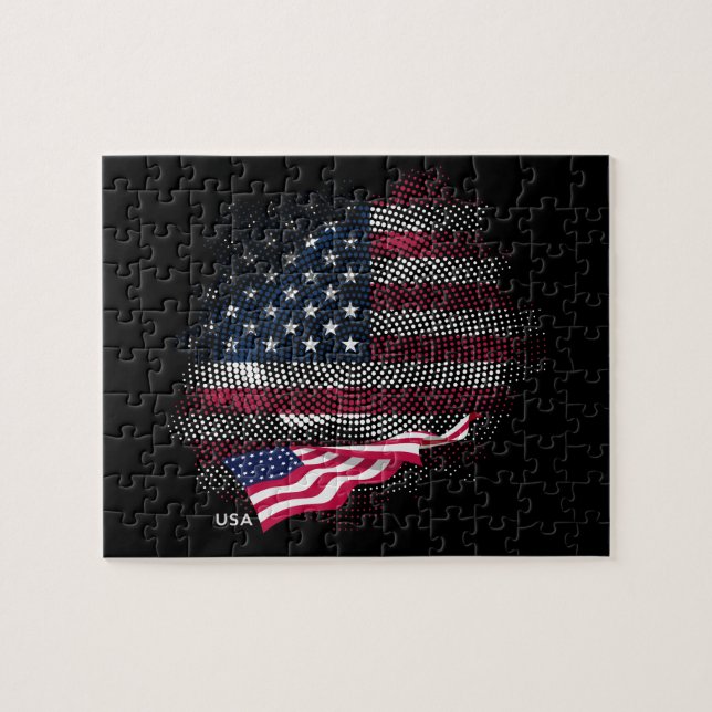 USA-flagga Pussel (Horisontell)